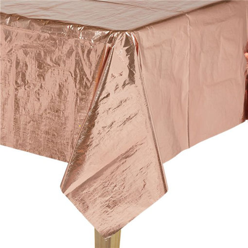 Picture of ROSE GOLD METALLIC TABLE COVER - 1.8 X 1.2M